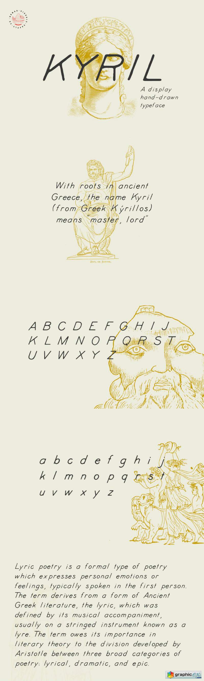 Kyril — A display hand-drawn font