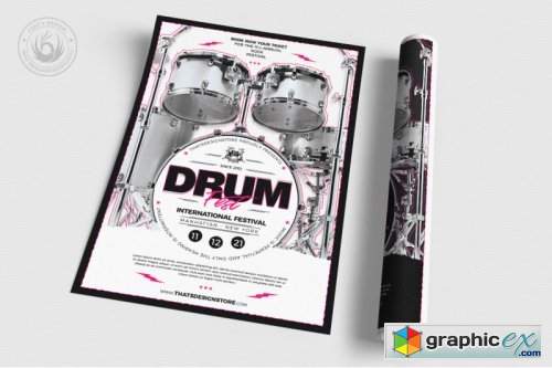 Drum Fest Flyer Template