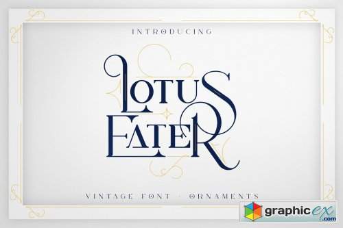 Lotus Eater - Vintage Font + Extras