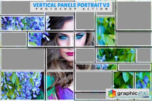 Vertical Panels Portrait V3 Photoshop Action