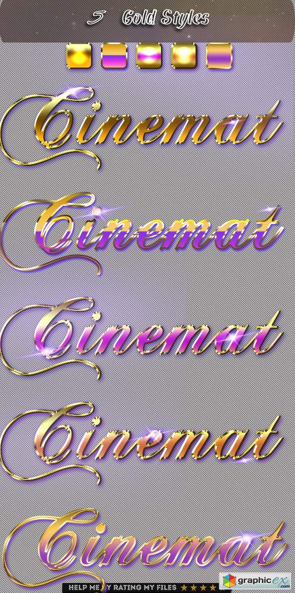 Realistic Gold Cinematic Text Effect 4