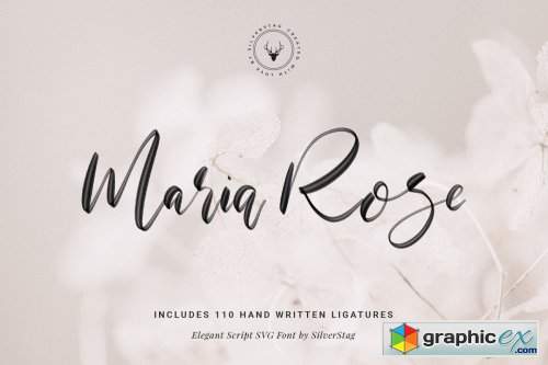 Maria Rose Elegant Hand Written Script SVG Font