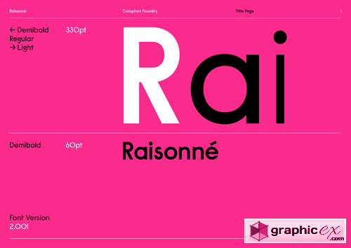 Raisonne Pro Font Family