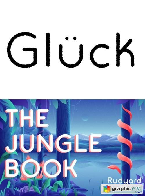 Gluck Rough Font