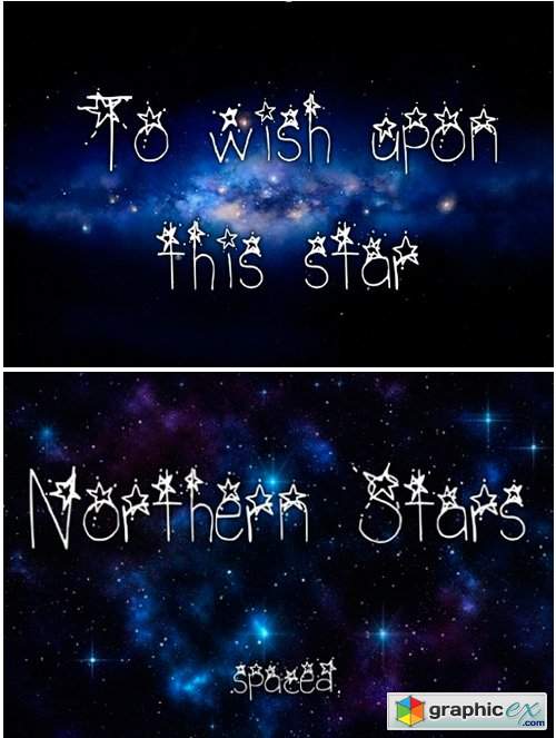 Northern Stars Spaced Font