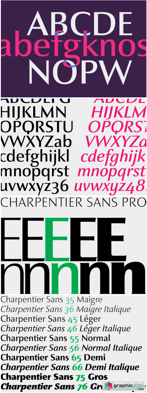 Charpentier Sans Pro Font Family