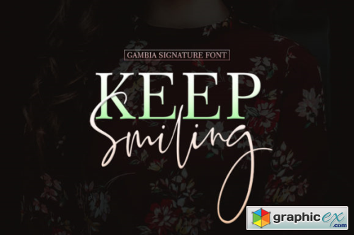 Gambia Signature Font Family - 2 Fonts