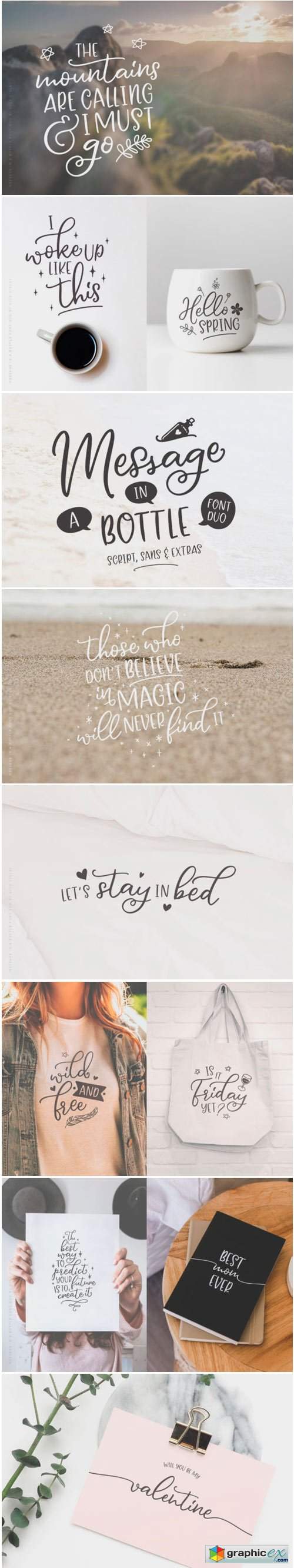 Message in a Bottle Duo Font
