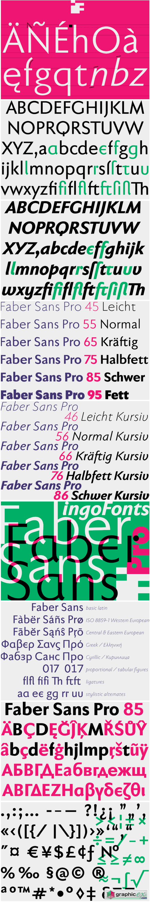 Faber Sans Pro Font Family