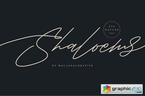 Shaloems Handwritten Signature Font
