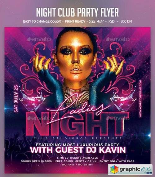 Night Club Party Flyer 23704728