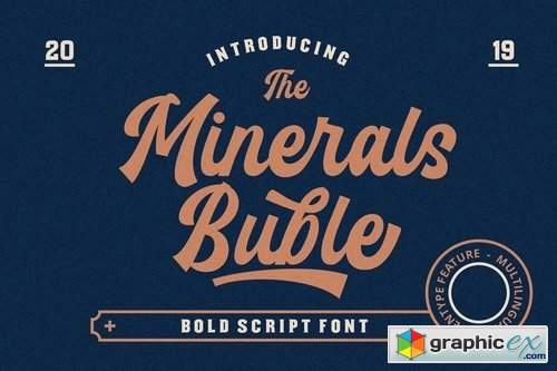 Minerals Buble Bold Script Font