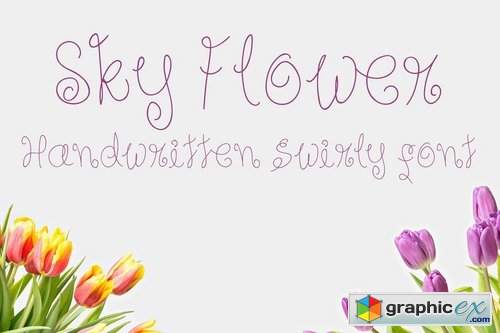 Sky Flower - Handwritten Font