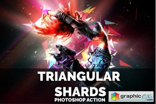 Triangular Shards Photoshop Action