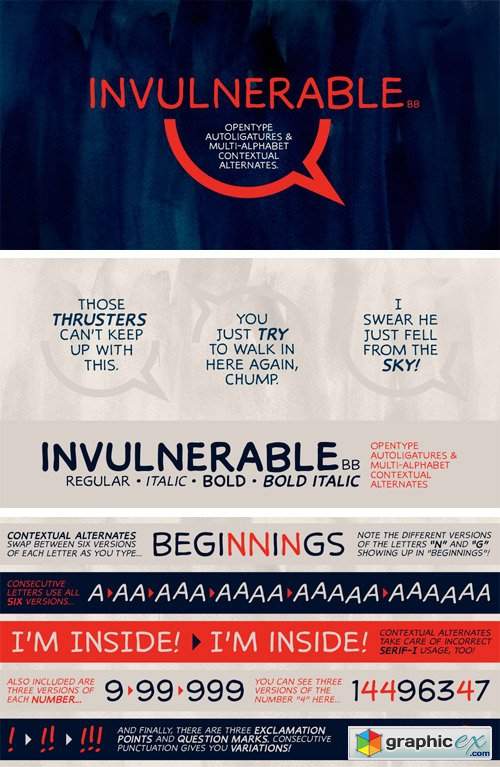 Invulnerable BB Font Family
