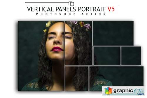 Vertical Panels Portrait V5 Photoshop Action