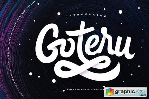Goteru - Eyecatching Script Font