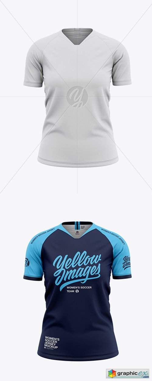 Women’s Soccer Jersey Mockup - Front View