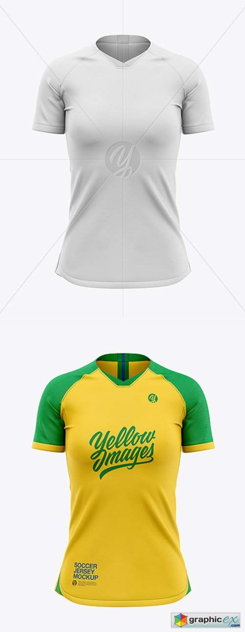 Women’s Soccer Jersey Mockup - Front View 41445