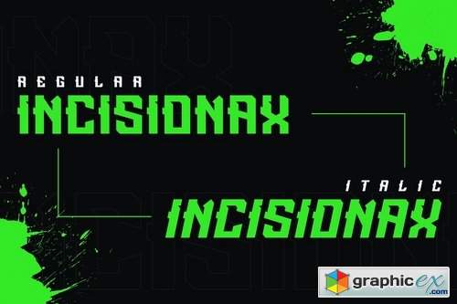 Incisionax Exclusive Display Font
