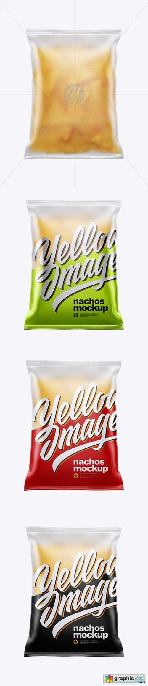 Frosted Bag With Nachos Mockup