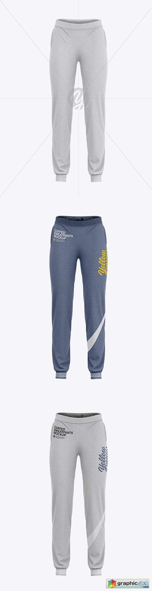 Women's Heather Cuffed Joggers - Front View