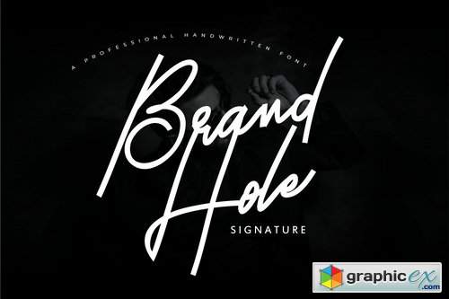 Brand Hole Handwritten Signature Font