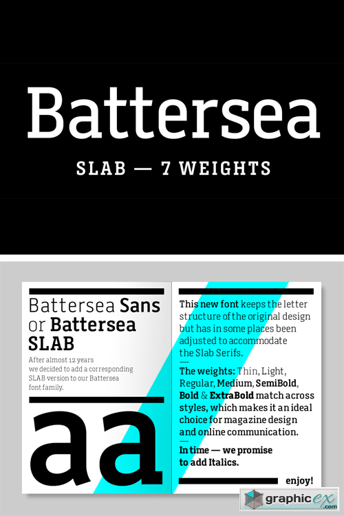 A2 Battersea Slab Font Family