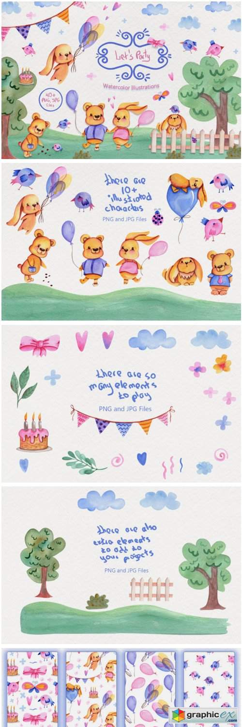 Party Time Watercolor Collection