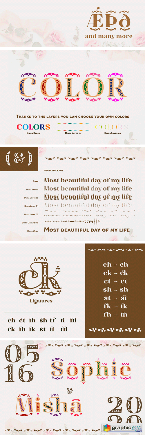 Diara - Wedding Font Package