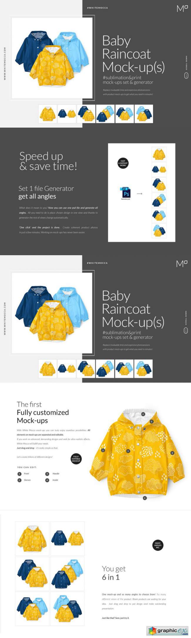 Baby Raincoat Mock-ups Set&Generator