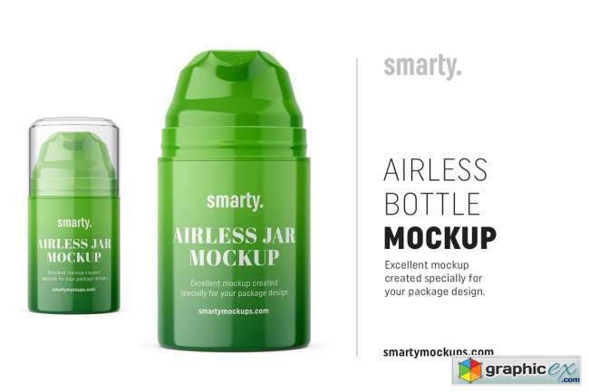 Plastic airless bottle mockup 3349266