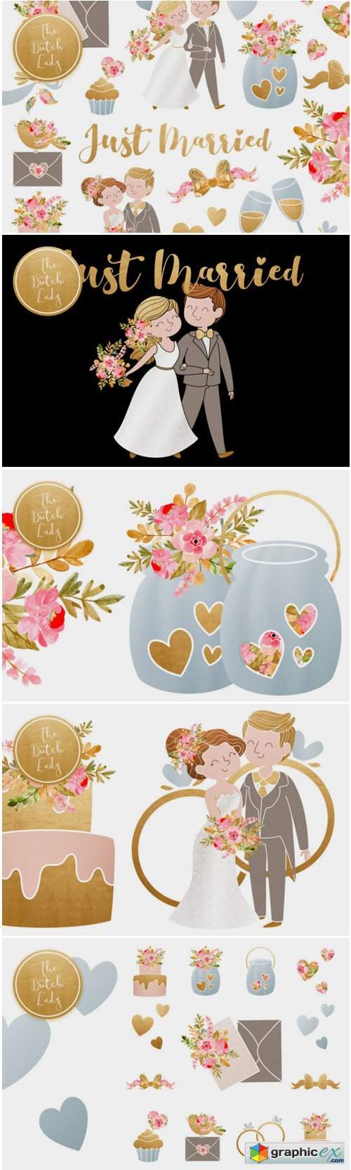 Wedding Day & Marriage Clipart Set