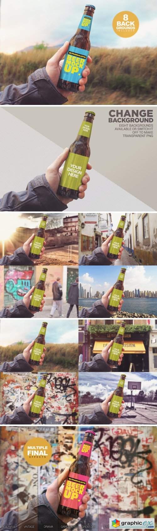 Personalized Background Beer Mockup