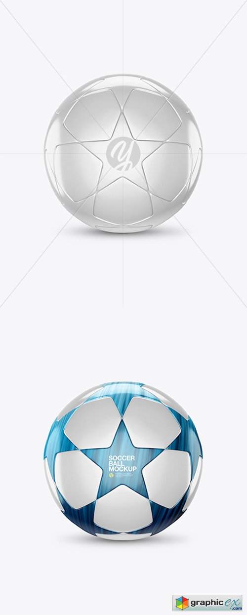 Glossy Soccer Ball Mockup