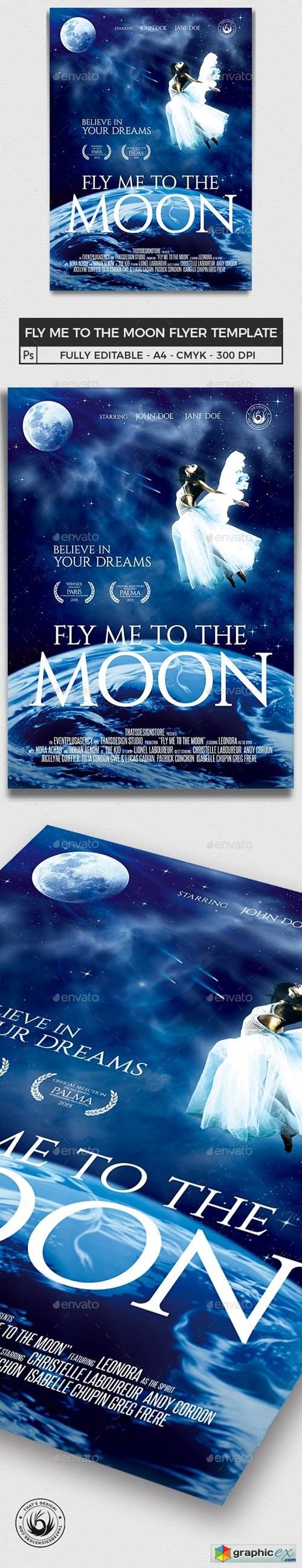 Fly Me to the Moon Movie Poster Template