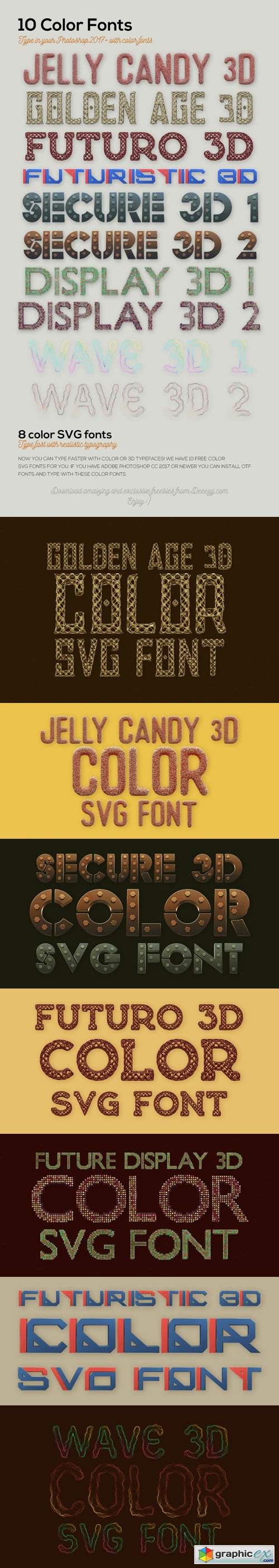 10 Color SVG Fonts for your Creative Projects
