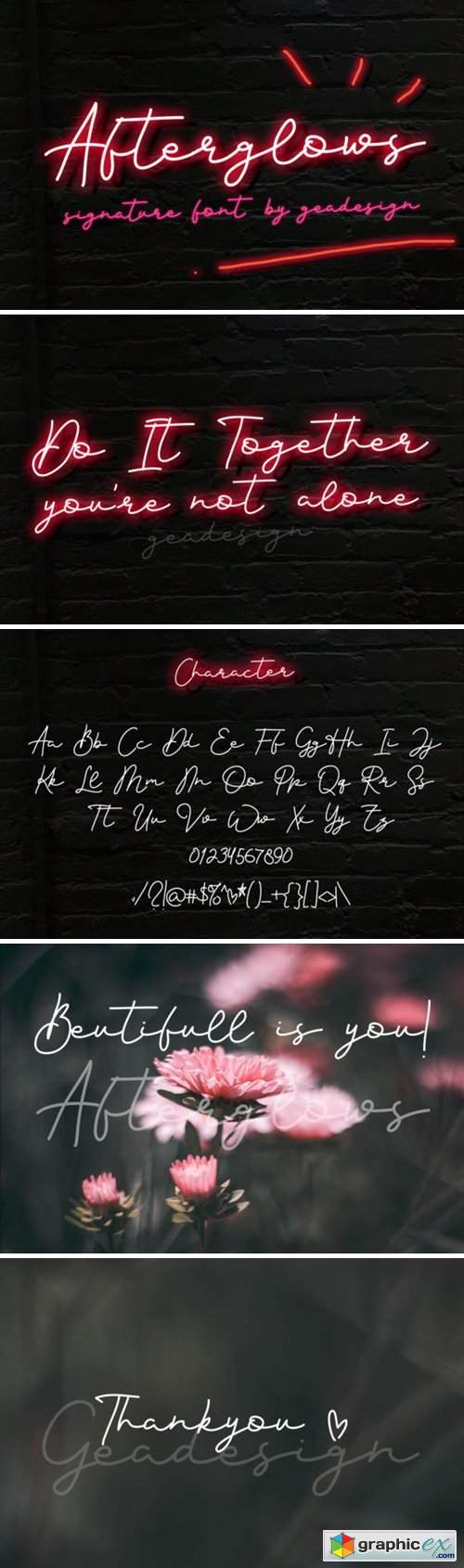 Afterglows Font