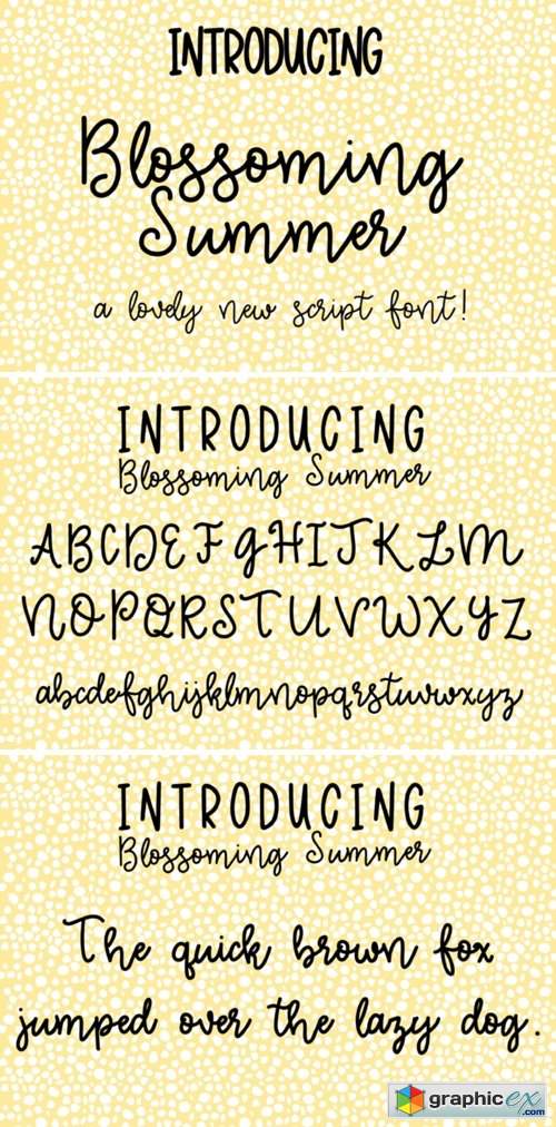 Blossoming Summer Font
