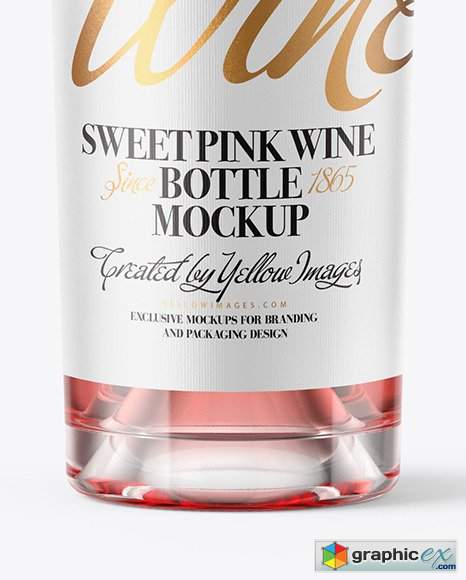 Download Pink Wine Bottle With Cork Mockup Free Download Vector Stock Image Photoshop Icon Yellowimages Mockups