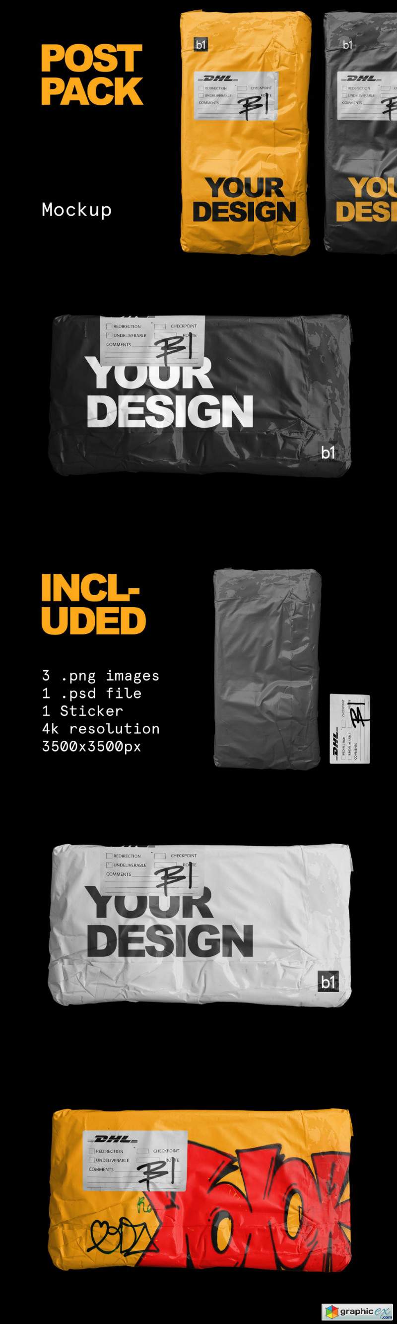 Post Pack Bag Mockup