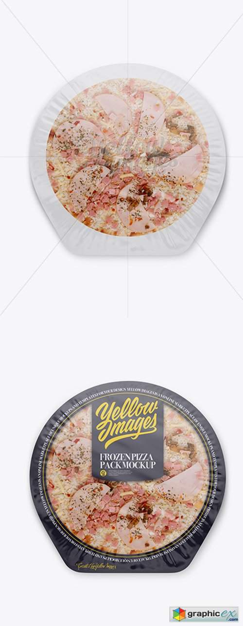 Frozen Pizza Pack Mockup - Top View