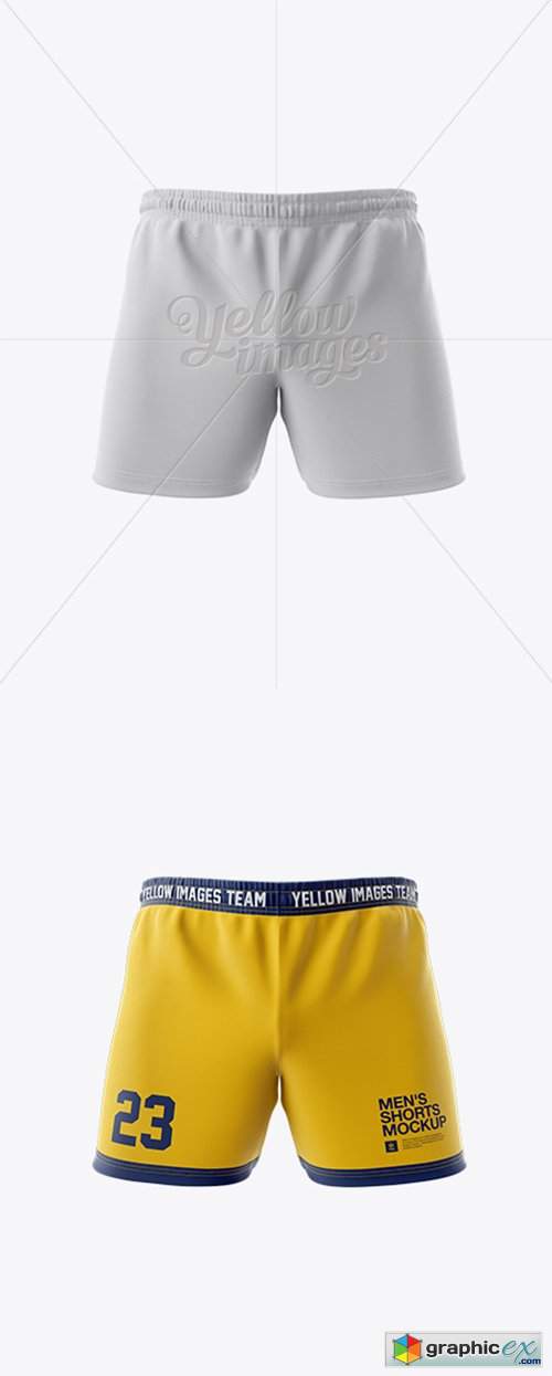 Men’s Rugby Shorts HQ Mockup - Front View