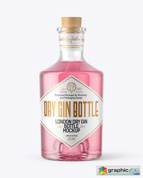 Download Gin Bottle With Cork Mockup Free Download Vector Stock Image Photoshop Icon