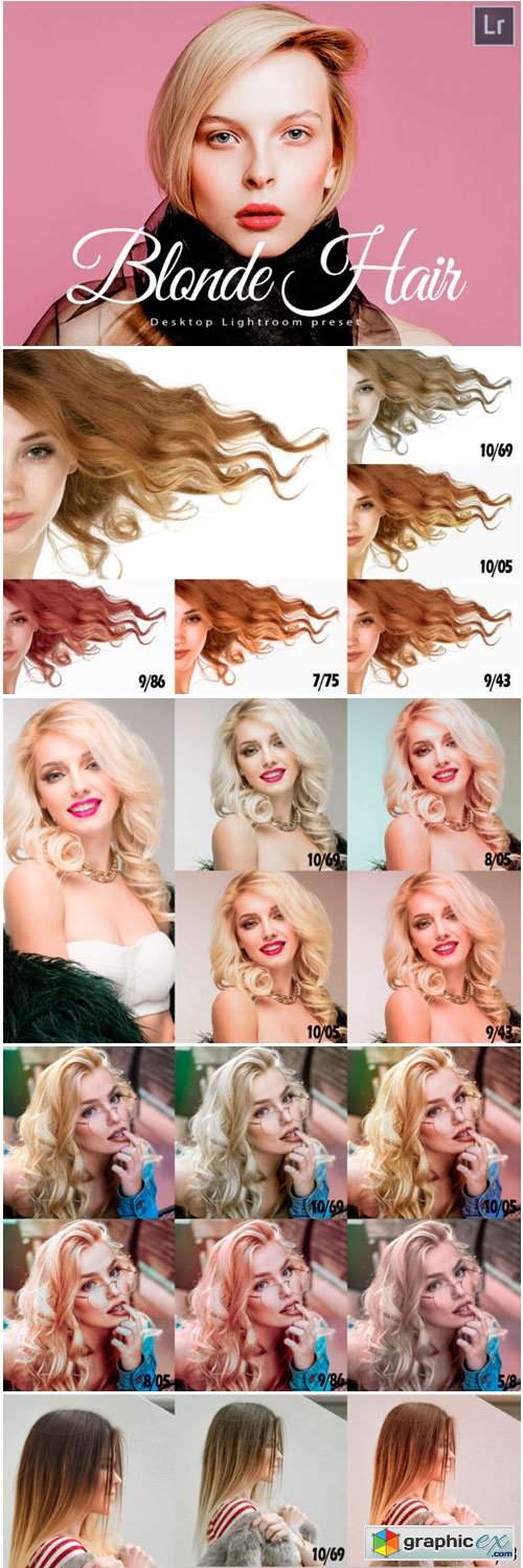 14 Blonde Hair Desktop Lightroom Presets