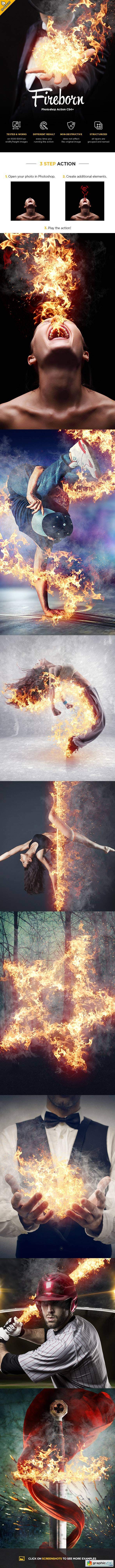 Fireborn CS4+ Photoshop Action 