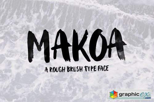 Makoa - Rough Brush Font