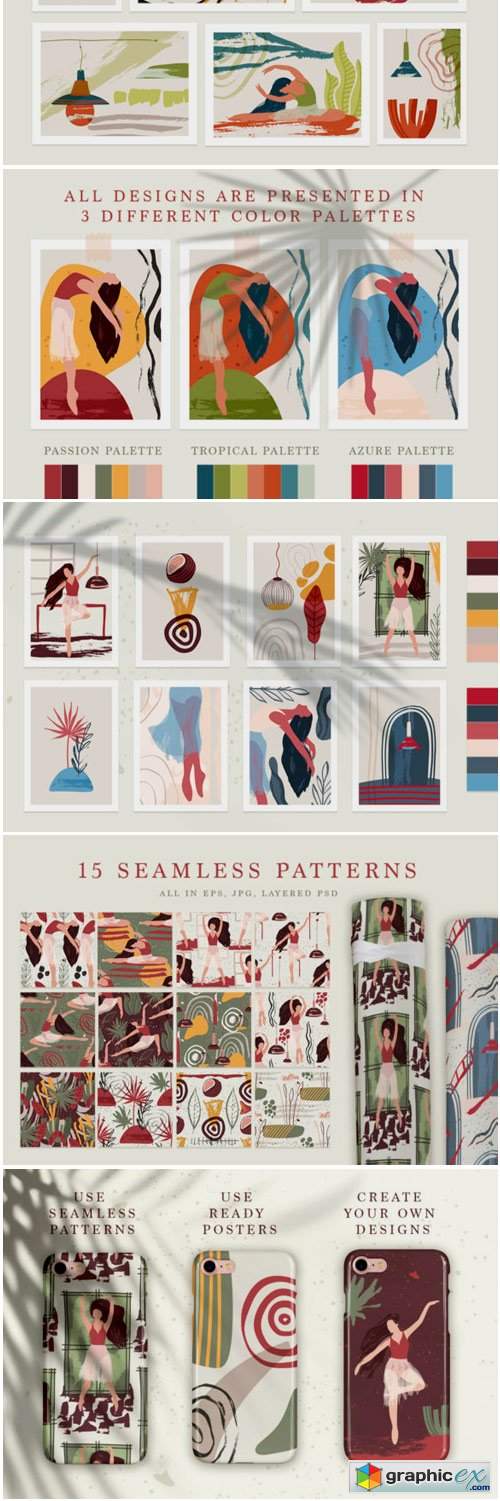 Ballet Abstract Graphic Bundle