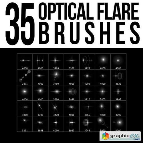 35 Optical Flare Brushes