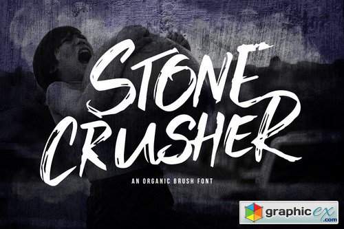 Stone Crusher - Brush Display Font